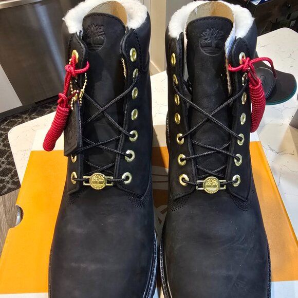 Timberland Premium 6 in Warm Lined Boots Nubuck Fleece Lined 0A42SR 001 MENS 12 - Picture 5 of 16